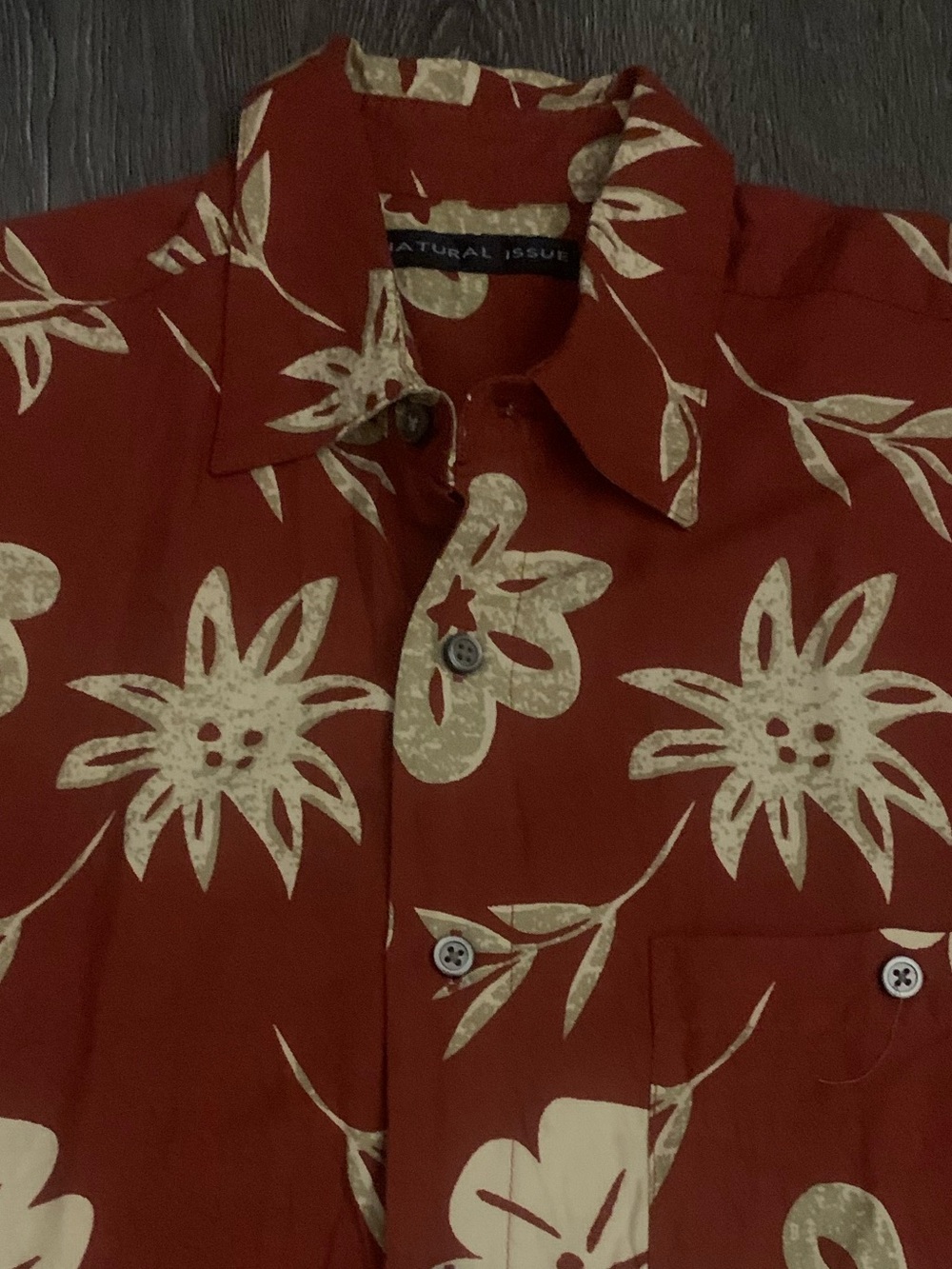 NATURAL ISSUE SS Burgundy E Gold Shirt